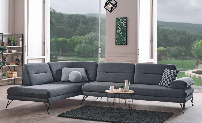 Ecksofa L-Form Textil Eckcouch Sofa Polster Premium Couch L Form Modern