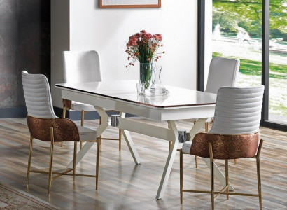 Garnitur Esszimmer Stuhl Set 6x Stühle+Esstisch Luxus Möbel Gruppe Garnitur Neu