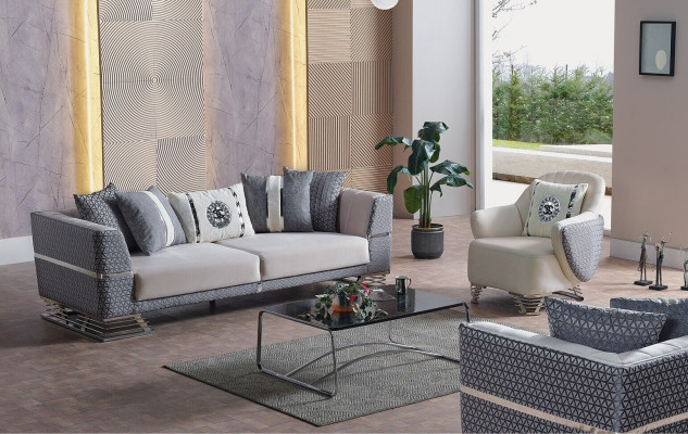 Sofagarnitur 3+1 Sitzer Sessel Garnitur Modern Relax Sessel Möbel Neu