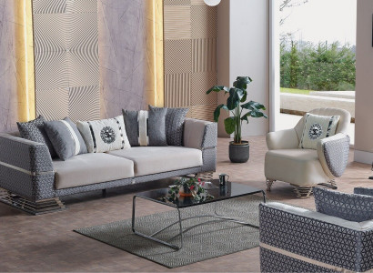 Sofagarnitur 3+1 Sitzer Sessel Garnitur Modern Relax Sessel Möbel Neu