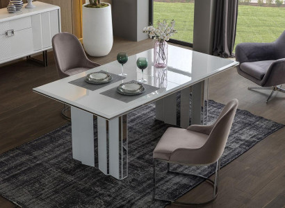 Esszimmer Set Luxus 6x Stühle+Esstisch Essgruppe Garnitur Lehnstühle Neu Modern