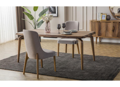 Esszimmer set 7tlg. Esstisch+6x Stühle Designer Holz Stuhl Garnitur Möbel Neu