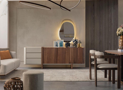 Anrichte Schrank Hochglanz Möbel Holz Luxus Kommode Sideboard Mit Spiegel Luxus Neu