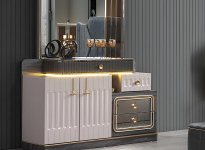 Kommode Spiegel Luxus Konsole Sideboard Design Schlafzimmer Kommoden