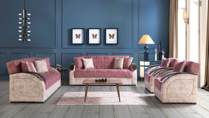 Sofagarnitur 3+3+1+1 Textil Holz Sofa 3 Sitzer Modern Sessel Neu Komplett Set