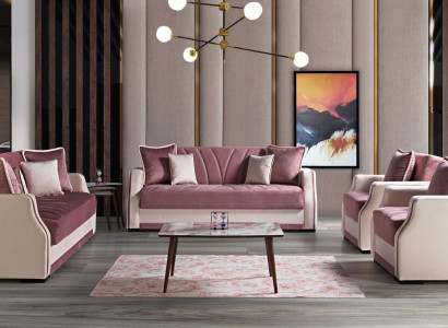 Luxus Sofagarnitur Komplett Couch Sofa Modern Garnitur Wohnzimmer Relax 3+2+1+1 Neu