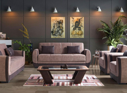 Moderne Sofagarnitur Sessel Textil Sofa Luxus Komplett Luxus 3+2+1+1 Sitzer