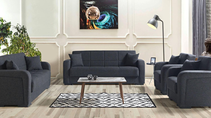 Sofagarnitur 3+2+1+1 Sitzer Textil Modern Komplett 2x Sessel Sofa 3 Sitzer Luxus 1