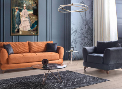 Klassisch Sofagarnitur 3+1 Sitzer Sofa 32er Komplett Set Relax Sessel 2tlg. Neu