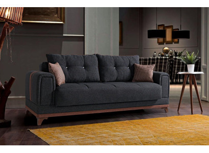 Luxuriöses Wohnzimmer Sofa 3 Sitzer Relax Sofa Modern 230 cm Luxus Schwarz