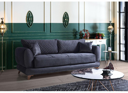 Dreisitzer Couch mit Schlaffunktion Sofa Bett Klappcouch Textil Sofas Couchen