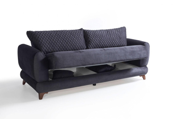 Dreisitzer Couch mit Schlaffunktion Sofa Bett Klappcouch Textil Sofas Couchen