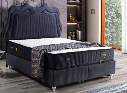 Bett Design Betten Luxus Betten Polster Schlafzimmer Möbel Modern Schwarz