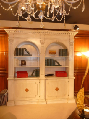 Wohnzimmer Bücherschrank Bibliothek Regal Bücher Schränke Anrichte Massivholz