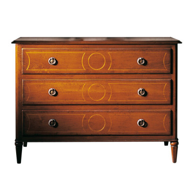 Italienische Möbel Hochschrank mit Schubladen Anrichte Kommoden Holz Neu Kommode Neu