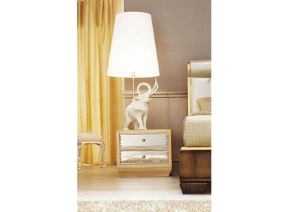 Nachttisch Weiß Holz Möbel Design Elegantes Schlafzimmer Möbel Art déco Neu