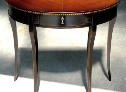 halb runder Konsole Holz Konsolen Telefon Tisch Flur Beistelltische Holz Massiv