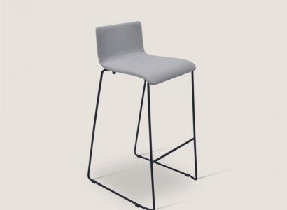 Hoher Grauer Barhocker Luxus Stühle Polsterbezug Designer Möbel Stil