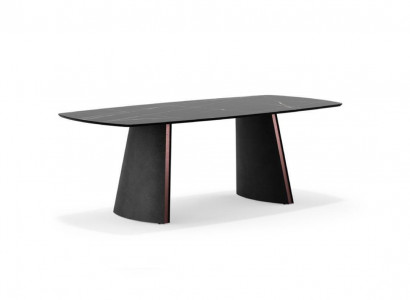 Luxus Dunkel grauer Esstisch Esszimmer Tische Designer Einrichtung Neu