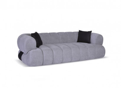 Graues Polstersofa Luxus 3-Sitzer Couch Polster Wohnzimmer Sofas Couchen