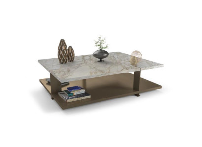 Designer Marmor Rechteckiger Couchtisch Luxus Beistelltische Stilvoll