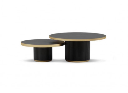 Designer Couchtisch Set 2x Couchtische Wehnzimmer Edelstahl Möbel Tisch