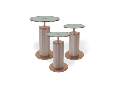 Luxus 3x Beistelltische Designer Wohnzimmer Tische Set Couchtische Stil Tisch