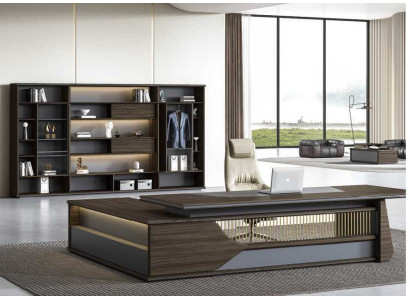 Eckschreibtisch Büro Einrichtung Chef Zimmer Möbel Design Schreibtisch