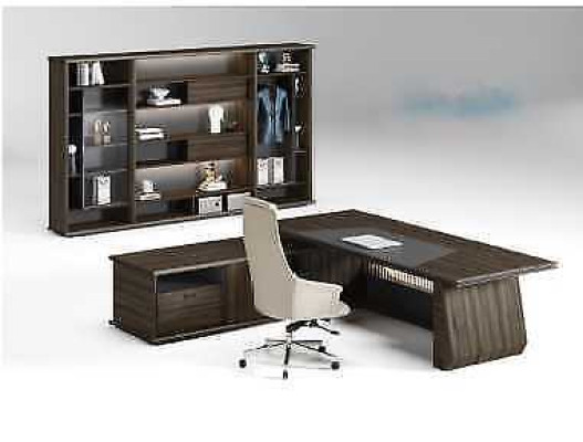 Eckschreibtisch Büro Einrichtung Chef Zimmer Möbel Design Schreibtisch