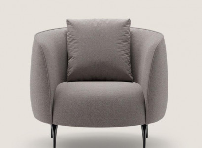 Taupe Moderner Sessel Wohnzimmer Einsitzer Luxus Design Polster Möbel Lounge