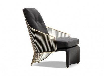 Designer Wohnzimmer Sessel Schwarzer Einsitzer Lounge Polster Möbel