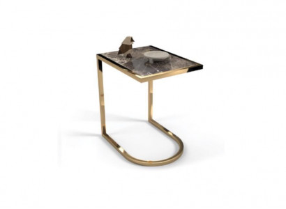 Luxus Beistelltisch Designer Wohnzimmertisch Edelstahl mit Glasplatte