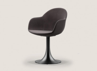 Designer Schwarzer Esszimmer Stuhl Mit Edelstahlfuß Luxus Einsitzer Neu