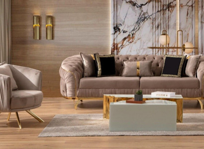 Luxus Sofagarnitur 31 Sitzer Textil Designer Chesterfield Sofa Modern