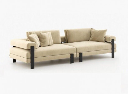 Designer Sofa 2 Sitzer Modern Couch Polster Beige Sofas Designsofa Neu