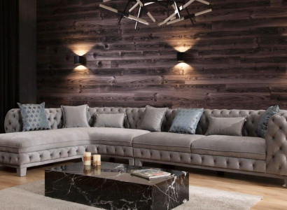 Ecksofa L-Form Couch Chesterfield Design Modern Sofa Stoff Textil Neu