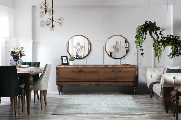 Klassisches Braunes Sideboard Designer Luxus Holz Möbel Kommode Möbel