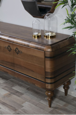 Klassisches Braunes Sideboard Designer Luxus Holz Möbel Kommode Möbel