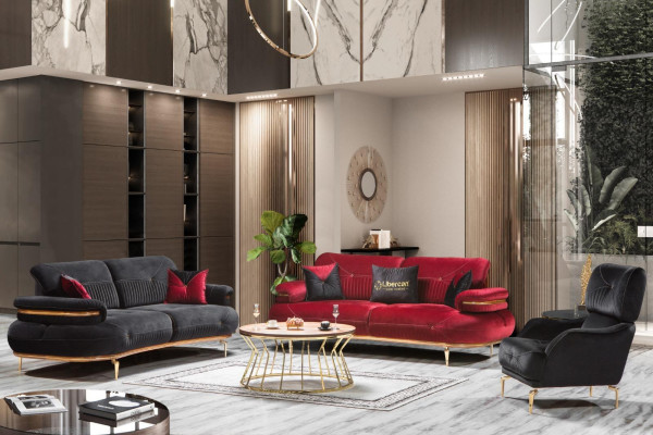 Exklusiver Textilsessel Schwarz Einzelsofa Moderne Polsterung neu