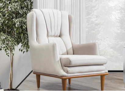Hochwertiger Sessel Moderner weißer Luxussessel für Wohnzimmer Neu