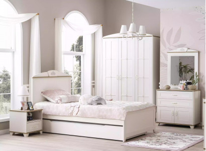 Kinderbett Holzbett Funktionsbett Ausziehbares Bett 100 Holz Weiß Neu