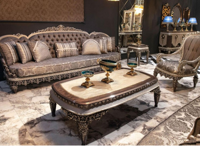 Taupe Klassische Chesterfield Sofagarnitur 3+1+1 Sitzer Luxus Couchen