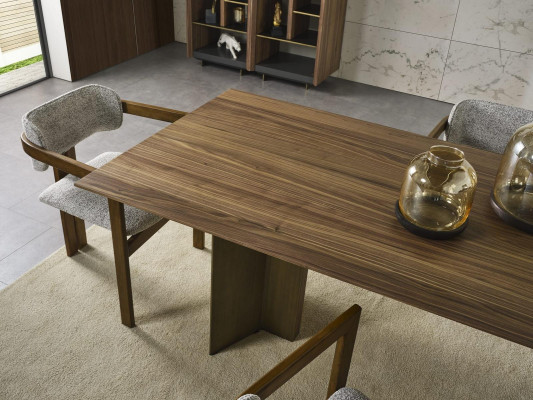 Garnitur Esstisch Essecke Essgruppe Set 7tlg Esszimmer Braun Holz