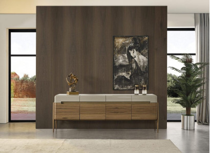 Sideboard Anrichte Kommode Holz Braun Esszimmer Schrank Kommoden