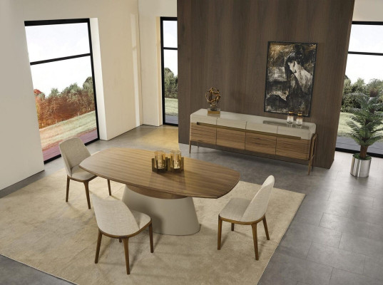 Esszimmertisch Esstisch Tisch Essecke Esszimmer 208 cm Holz Braun