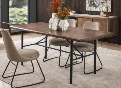 Esszimmertisch Esstisch Tisch Essecke Esszimmer 205 cm Holz Braun