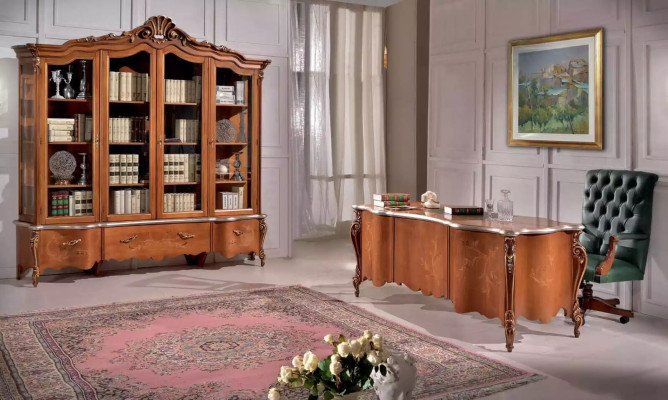 Schreibtisch Tisch Italienische Einrichtung Möbel Holz Büro Sekretär