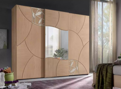 Kleiderschrank Schiebetüren Schlafzimmer Schrank Wand Holz Spiegel Neu