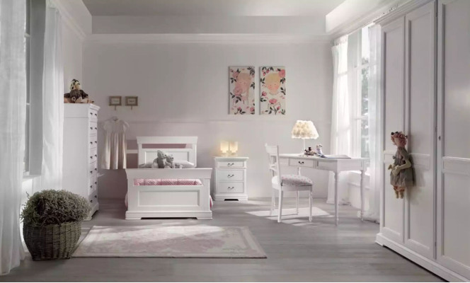 Set Bett Kleiderschrank Schreibtisch 4tlg. Komplett Jugendzimmer Neu