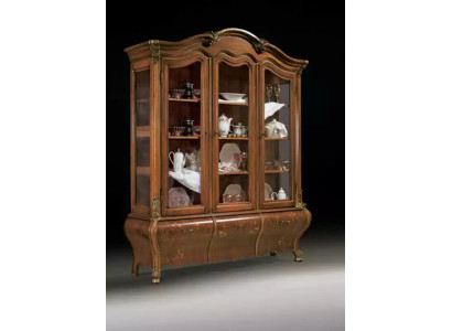 Luxus Holz Vitrine Anrichte Design Schränke Braun Italienische Möbel